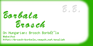 borbala brosch business card